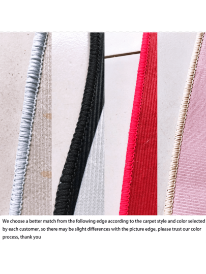 1pc Roze Gestreepte ative Rug, Oval Faux Wool Zachte Com Tafel Bedside Living Room Balcony Area Home Multiple Sizes Available Bedroom Small Outdoor Washable Plush Furry Thick/Fluffy view 8