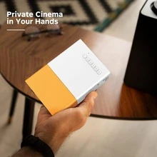 HUASHIJIE 2025 New Ultra-Clear Projector Home Bedroom Ultra-High-Definition Projection Wall High-Definition Small Home Theater Computer Smart Phone High-Definition Connection Fitness Office Outdoor Camping Room Online Class Living Room Dormitory Student Mini 4K Projector - EU C Type Plug(220-240V) - View 9