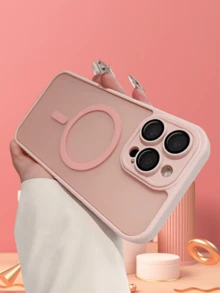 CteGlodrix Luxury Matte Wireless Charging Shock-Proof Phone Case, Compatible With Apple 17/16/15/14/13/12/11 Pro Max, With Semi-Transparent Armor Protective Cover - Baby Pink - View 13
