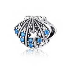 1 pieza Colgante con dijes de la serie Océano, con concha azul, estrella de mar, tortuga, cangrejo, cola de pez, concha marina, adecuado para hacer pulseras, collares, joyería, amuletos, manualidades, aretes, llaveros, tobillos, dijes para collares, dijes para bolsos