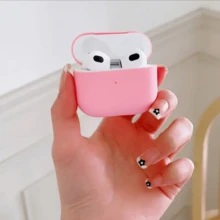 0.8mm Ultra-Thin Silicone Earbud Case, Naked Touch Feel, Compatible With All Models - Pink - View 2