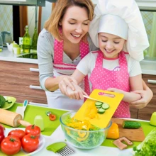 13-Piece Children's Kitchen Toy Set, Realistic Cooking Toy Knife With Plastic Blade, Cutting Board And Peeler - Educational Gift For Toddlers - 淡黃色 - 查看 2