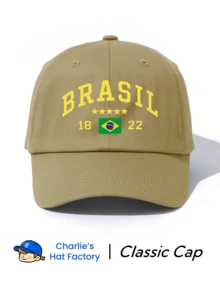 1顶巴西印花棒球帽，经典休闲复古风，柔软吸汗带，尺寸可调节，轻便防晒，百搭复古老爹帽，适合户外运动、日常穿着、聚会和度假，是送给家人和朋友的完美礼物。 - 巴西 - 查看 20
