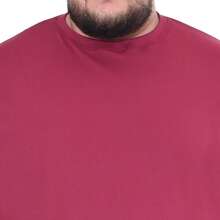 Men's Rock And Roll Metal Plus Size Long Sleeve T-Shirt 100% Cotton - 紫紅色 - 查看 3
