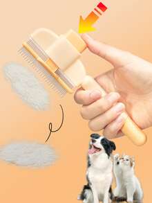 [Rechargeable Grooming] 2025 New 3-In-1 Rechargeable Cat & Dog Grooming Brush Anti-Static Steam, USB-Powered Massage & Hair Removal, Ergonomic Handle, 36V For Sensitive Light Beige, Pet Grooming
