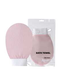 加长去角质背部搓澡巾带手柄适用于淋浴，长拉背巾弹力抽绳尼龙加厚强力背部搓澡去角质家用擦洗浴巾 - 彩色 - 查看 15