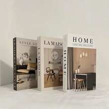 3pcs Vintage-Style Decorative Fake Books, Prop For Bookshelf Decor, Coffee Shop/Hotel, Photography, Film/Video