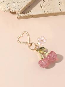 Móc khóa hoa anh đào thanh lịch, móc khóa hình trái tim, mặt dây chuyền túi xách có khắc tên, dây đeo túi trang trí, mặt dây chuyền túi trang trí, mặt dây chuyền dây đeo túi, móc khóa hoa anh đào giả, phụ kiện túi xách hoa anh đào 3D thời trang và tinh tế, phù hợp để đeo hàng ngày. - Nhiều màu - Xem 8