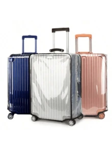 1pc Clear Luggage Covers,Waterproof Dustproof Travel Luggage Sleeve Protector,Thicken PVC Scratch-Resistant Suitcase Cover Protectors.