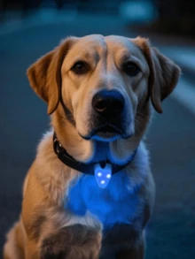 5pcs LED Pet Glow Pendant Collar, Waterproof Dog Collar Light With 3 Lighting Modes, Visible At Night For Outdoor Walking, Silicone LED Dog Collar Tag Light, Decoration For Night Safety, Battery Included - Multicolor - View 3