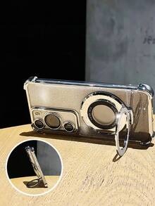 奢华电镀银色手机壳，创意自行车指环磁吸支架，闪亮水钻，防摔防震，新款夏季时尚硅胶软壳，兼容三星 Galaxy S24 S25 Ultra FE A56 A16 4G 5G、红米 14C、荣耀 OPPO Reno、Realme、摩托罗拉 MOTO Infinix 等机型，Y2K 风格男女通用款 2025 - 銀色 - 查看 6