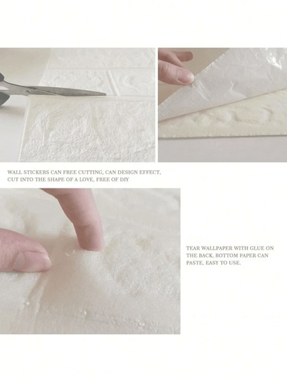 Remove Self Adhesive Wallpaper 3D Waterproof PVC Foam Moisture Proof Resistant Easy To Paste Children's Room Bedroom Living Bathroom Nursery, Fun, Bohemian Rental Home Family Office Wand Trans mation ation, Murals, Tapestries, Moderne Stickers (No Glue Tools Needed) view 5