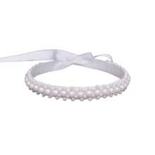 1 Piece   Beach    Vintage    Pearl Wedding  Belt  Bead Bride Sash  Ivory - 米色 - 查看 6