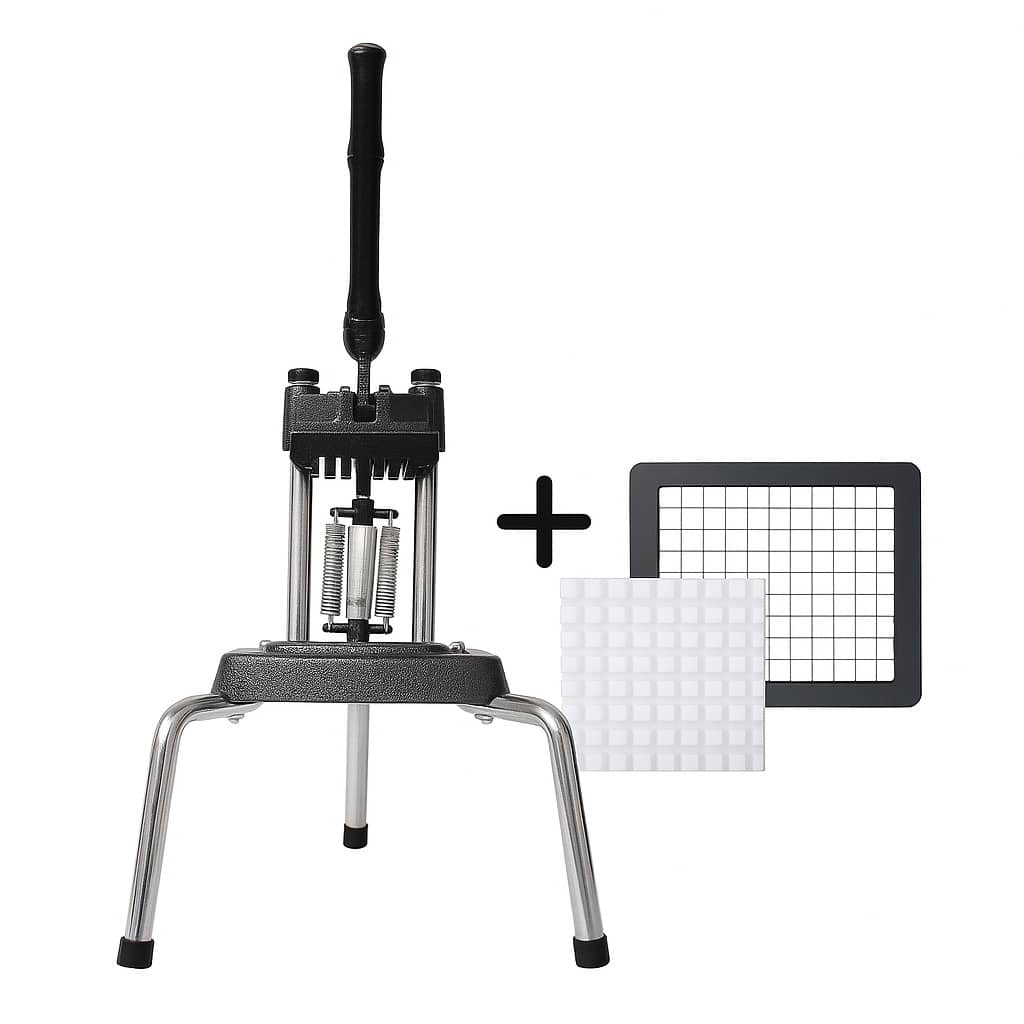 CORTADOR PICADOR DE LEGUMES FRUTAS COM SUPORTE + LAMINA - Preto - Visão 1