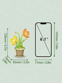 Mini Bouquet Bonsai Tree Toy Building Block Set, 105-365 Building Block Particles, DIY Simulated Plant Series Building Block Toys, Toy Building Blocks Suitable For Home And Office Decoration, Bouquet Set, Suitable For Adults, Mother's Day Gift, Birthday Gift, Valentine's Day Gift, Christmas Toy - Multicolor - View 4