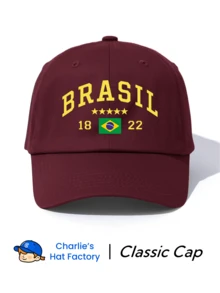 1顶巴西印花棒球帽，经典休闲复古风，柔软吸汗带，尺寸可调节，轻便防晒，百搭复古老爹帽，适合户外运动、日常穿着、聚会和度假，是送给家人和朋友的完美礼物。 - 巴西 - 查看 19