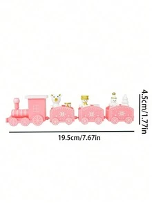 1/4pcs Christmas Baking Decor Mini Train Figurines, Santa Claus Gifts, Props & Scene Decor (The Mini Trains Are Hand-Painted, So Slight Color Variation May Occur, Which Is Normal And Not A Defect. Recommended Not To Purchase If You Require Exact Consistency).