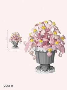 Mini Bouquet Bonsai Tree Toy Building Block Set, 105-365 Building Block Particles, DIY Simulated Plant Series Building Block Toys, Toy Building Blocks Suitable For Home And Office Decoration, Bouquet Set, Suitable For Adults, Mother's Day Gift, Birthday Gift, Valentine's Day Gift, Christmas Toy - Multicolor - View 14