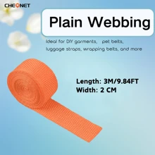 1pc PP Webbing Canvas Polyester Ribbon, Suitable For Backpack Binding, Bag Crafts DIY, Belt Bags, Pet Supplies
