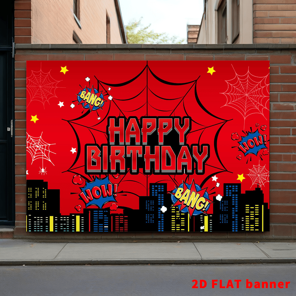 Decoraciones de fiesta de cumpleaños de dibujos animados planos en rosa, pancarta de fondo para fotomatón, adecuado para regalos de cumpleaños, fiestas, fondo de fotografía