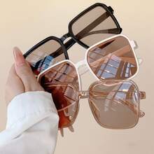 3pcs Square Minimalist Classic Eyeglasses, Fashion & Versatile Style For Men And Women - 3pcs - View 2