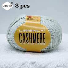 LIRISNLY 8 Balls/Pack 400g High Quality Cashmere Yarn, Soft, Warm, Breathable, Easy To Knit, For Knitting Sweaters, Hats, Gloves, Shawls, Blankets, DIY Handicrafts, Furniture Accessories - Multicolor - View 28