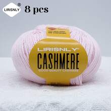 LIRISNLY 8 Balls/Pack 400g High Quality Cashmere Yarn, Soft, Warm, Breathable, Easy To Knit, For Knitting Sweaters, Hats, Gloves, Shawls, Blankets, DIY Handicrafts, Furniture Accessories - Multicolor - View 19