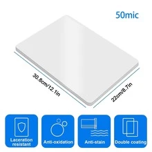 100 Sheets A4 Size Clear Thermal Laminating Sheets, 50Mic/60Mic Waterproof Thermal Laminating Film 8.7*12.1 Inch, Suitable For All Thermal Laminating Machines, Office & School Plastic Paper Supplies