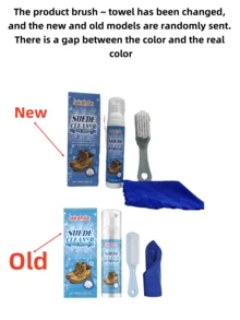 jakehoe 1pc Suede Cleaner - Suede, Nubuck, Leather Cleaning & Care Liquid, Includes Brush & Cloth (100ML) - Deep Cleans Dirt, Stains & Water Marks On Velvet, Leather, Fabric & Canvas Shoes - Multicolor - View 12