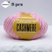 LIRISNLY 8 Balls/Pack 400g High Quality Cashmere Yarn, Soft, Warm, Breathable, Easy To Knit, For Knitting Sweaters, Hats, Gloves, Shawls, Blankets, DIY Handicrafts, Furniture Accessories - Multicolor - View 27