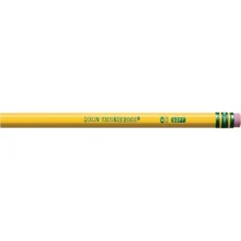 Ticonderoga Wood-Cased Pencils, Unsharpened, 2 HB Soft, Yellow, 12 Count - Red and White - View 3