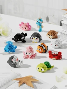 Đồ chơi lắp ráp mô hình động vật biển 12 loại, 150-272 mảnh ghép, đồ chơi giáo dục lắp ráp khối ghép nhỏ. Bộ sản phẩm Đại Dương thích hợp cho những người đam mê khối ghép sưu tập, làm vật trang trí bàn làm việc nhỏ, làm quà tặng bạn gái và quà Giáng sinh. - Nhiều màu - Xem 25