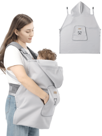 婴儿背带腰凳斗篷，婴儿防风罩斗篷保暖秋冬季婴儿车毯