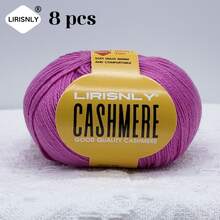 LIRISNLY 8 Balls/Pack 400g High Quality Cashmere Yarn, Soft, Warm, Breathable, Easy To Knit, For Knitting Sweaters, Hats, Gloves, Shawls, Blankets, DIY Handicrafts, Furniture Accessories - Multicolor - View 25