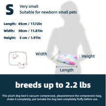 1PC Washable Plush Pet Crate Bed For Dog Pet Mat Bed For Cat Fluffy Comfy Pet Sleeping Mat Warm And Comfortable Soft Long-Hair Fluffy Pet Bed For Large, Medium, Small Dogs Breeds,Please Arrange It By Hand Before Use, And It Is Recommended To Buy One Size Larger. - Multicolor - View 16