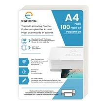 100 Sheets A4 Size Clear Thermal Laminating Sheets, 50Mic/60Mic Waterproof Thermal Laminating Film 8.7*12.1 Inch, Suitable For All Thermal Laminating Machines, Office & School Plastic Paper Supplies