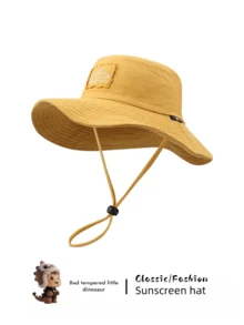 1 قطعة قبعة دلو قابلة للطي ذات حافة عريضة للجنسين، قبعة شمسية للتنزه والصيد، بأسلوب غربي غربي تحمي من الأشعة فوق البنفسجية، قابلة للتعديل