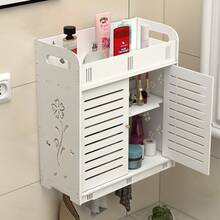 Bathroom Shelf Rack, Wall Mounted Organizer Cabinet For Toiletries, Cosmetics, No Drilling Required Bathroom - Multicolor - View 11