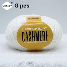 LIRISNLY 8 Balls/Pack 400g High Quality Cashmere Yarn, Soft, Warm, Breathable, Easy To Knit, For Knitting Sweaters, Hats, Gloves, Shawls, Blankets, DIY Handicrafts, Furniture Accessories - Multicolor - View 8