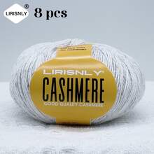 LIRISNLY 8 Balls/Pack 400g High Quality Cashmere Yarn, Soft, Warm, Breathable, Easy To Knit, For Knitting Sweaters, Hats, Gloves, Shawls, Blankets, DIY Handicrafts, Furniture Accessories - Multicolor - View 13