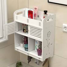 Bathroom Shelf Rack, Wall Mounted Organizer Cabinet For Toiletries, Cosmetics, No Drilling Required Bathroom - Multicolor - View 5