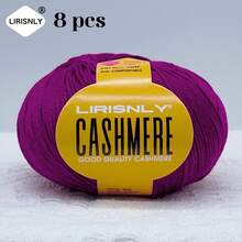 LIRISNLY 8 Balls/Pack 400g High Quality Cashmere Yarn, Soft, Warm, Breathable, Easy To Knit, For Knitting Sweaters, Hats, Gloves, Shawls, Blankets, DIY Handicrafts, Furniture Accessories - Multicolor - View 12