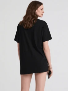 Belize Stap Yuh Raas Belizean Belize-Shirt% Cotton Black Art Crew Neck Unisex-Shirt Women And Men - 黑色 - 查看 2