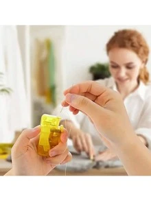柠檬黄自动DIY手工缝纫穿线器 - 1件装穿线器，适用于家用工艺品和缝纫用品 - 彩色 - 查看 3