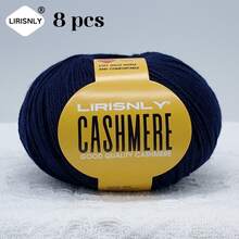 LIRISNLY 8 Balls/Pack 400g High Quality Cashmere Yarn, Soft, Warm, Breathable, Easy To Knit, For Knitting Sweaters, Hats, Gloves, Shawls, Blankets, DIY Handicrafts, Furniture Accessories - Multicolor - View 17