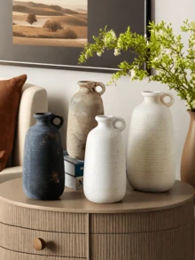 1 Peça Vaso Cerâmico Estilo Medieval Clássico com Boca Fina e Alça, Pode Conter Água, Adequado para Decoração de Estilo Centro-Asiático