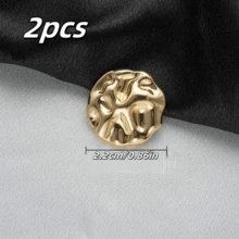 2/4 Stücke Vintage asymmetrische geprägte Metallknöpfe, modische dekorative Knöpfe für Mäntel, Pullover, Hemden, Jacken, Schuhe, Hüte, Taschen DIY Nähzubehör - Verschiedenfarbig - Übersicht 16