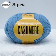 LIRISNLY 8 Balls/Pack 400g High Quality Cashmere Yarn, Soft, Warm, Breathable, Easy To Knit, For Knitting Sweaters, Hats, Gloves, Shawls, Blankets, DIY Handicrafts, Furniture Accessories - Multicolor - View 23