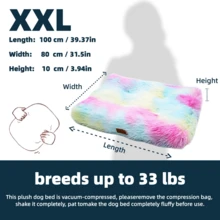 1PC Washable Plush Pet Crate Bed For Dog Pet Mat Bed For Cat Fluffy Comfy Pet Sleeping Mat Warm And Comfortable Soft Long-Hair Fluffy Pet Bed For Large, Medium, Small Dogs Breeds,Please Arrange It By Hand Before Use, And It Is Recommended To Buy One Size Larger. - Multicolor - View 18