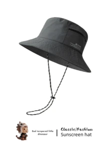 1 件装男士波西米亚风格渔夫帽，防紫外线钓鱼太阳帽，户外可折叠遮阳帽 - 一件裝漁夫帽 - 查看 10